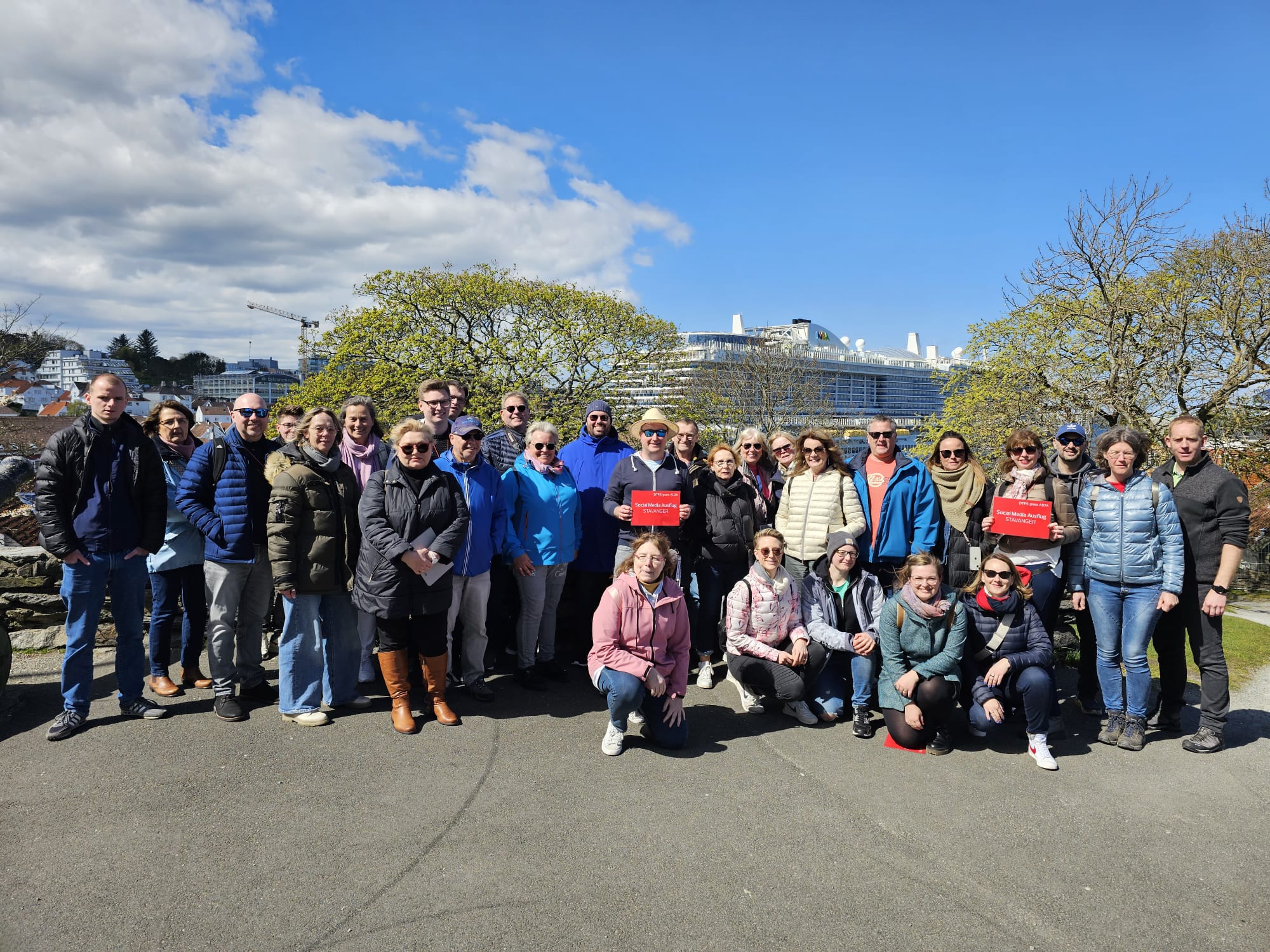 a group of people posing for a photo