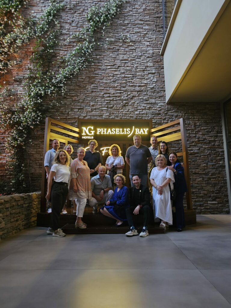 a group of people posing for a photo