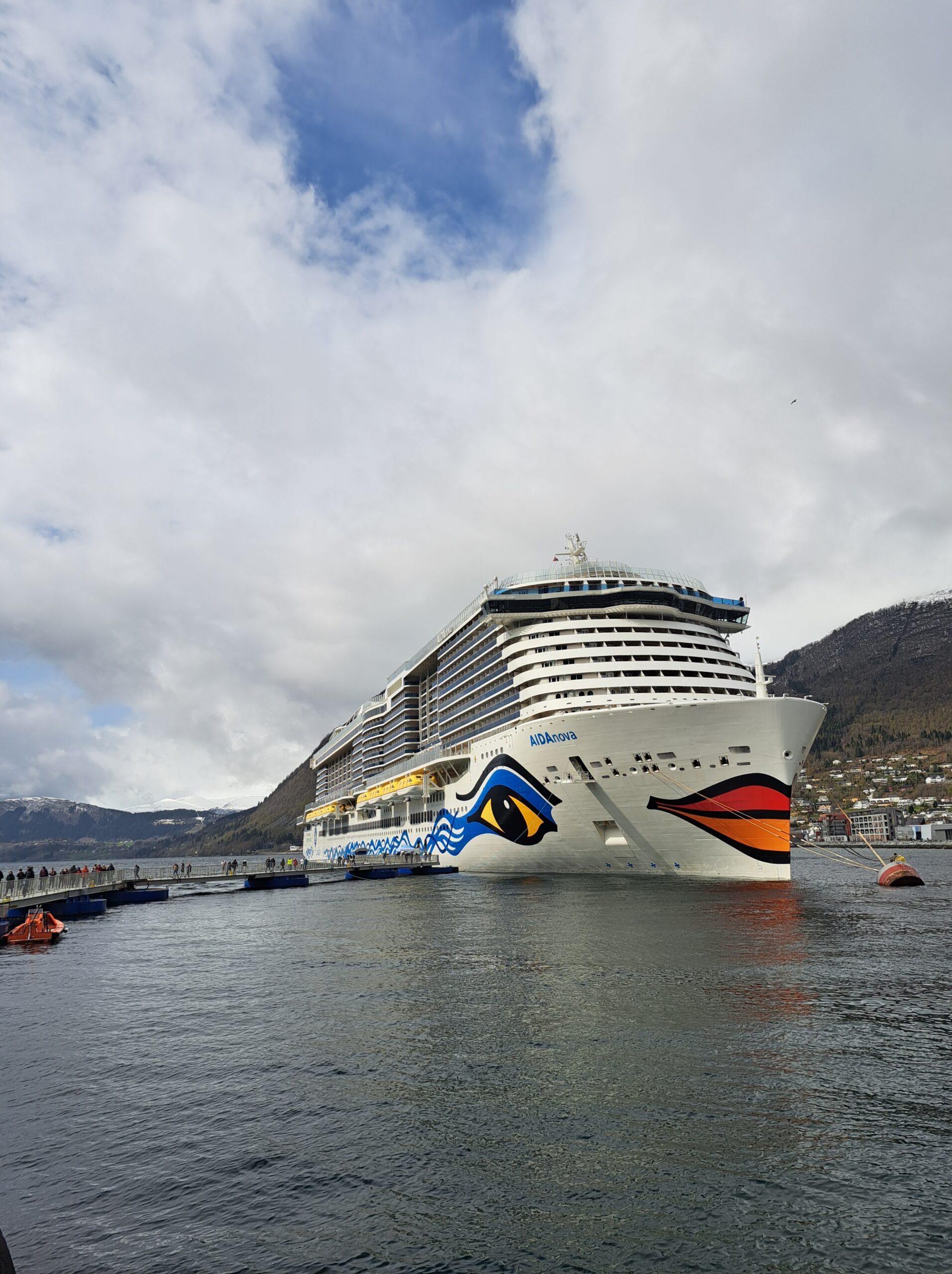 a cruise ship in the water