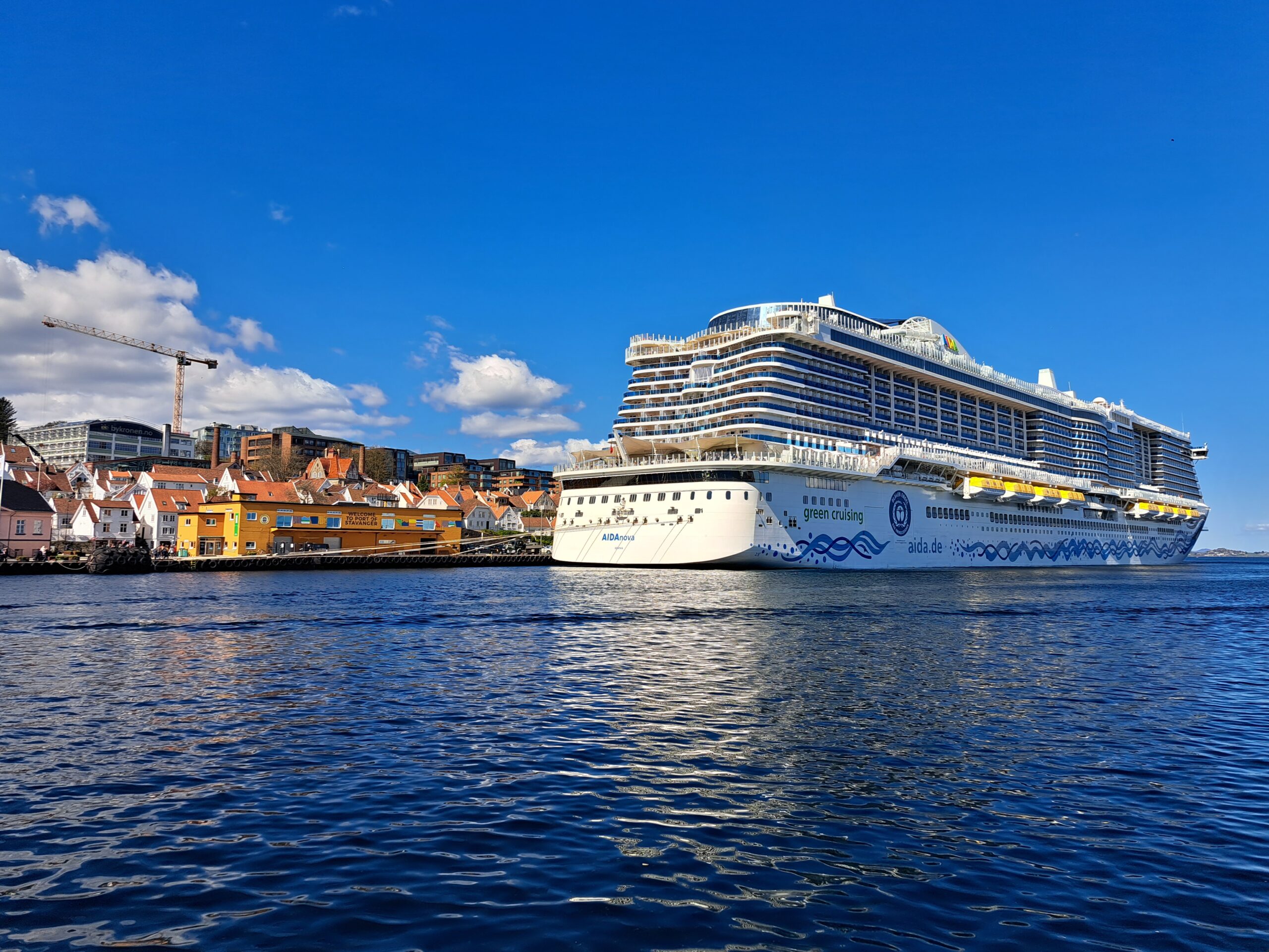 a large cruise ship in the water
