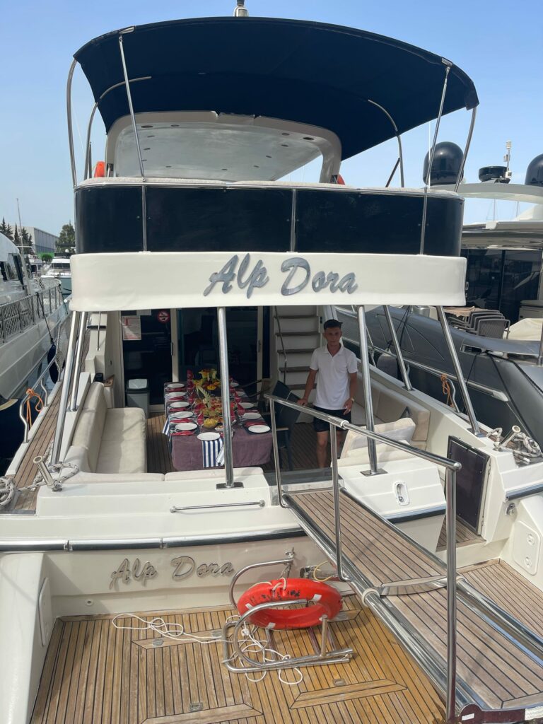 a man standing on a boat