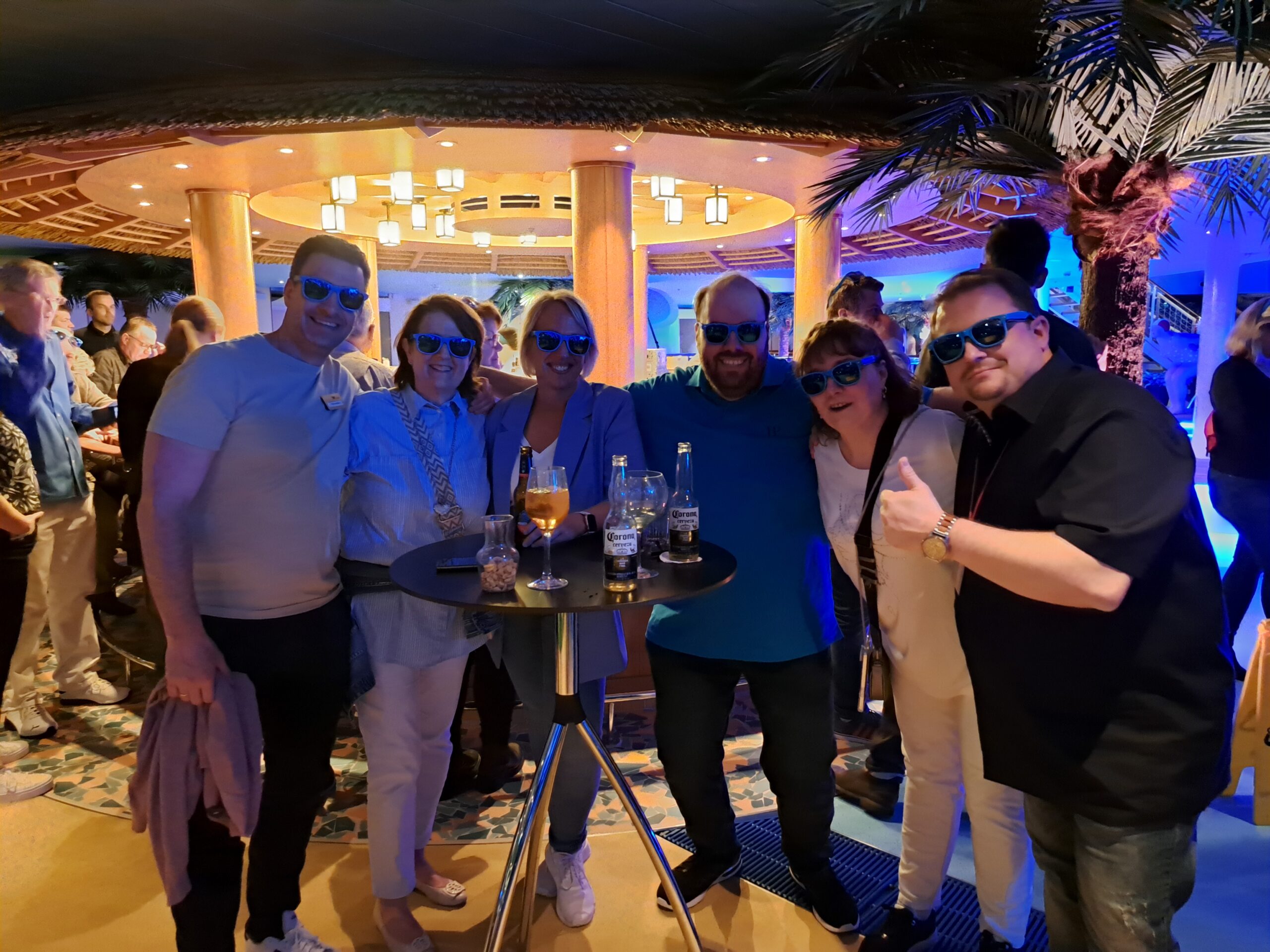 a group of people posing for a photo