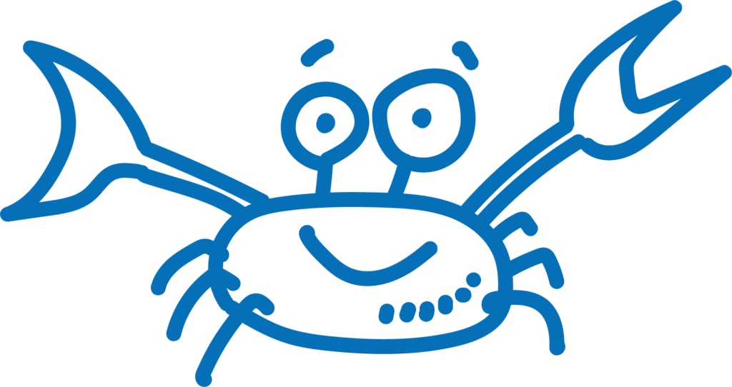 Krabbe-Scribble-blau