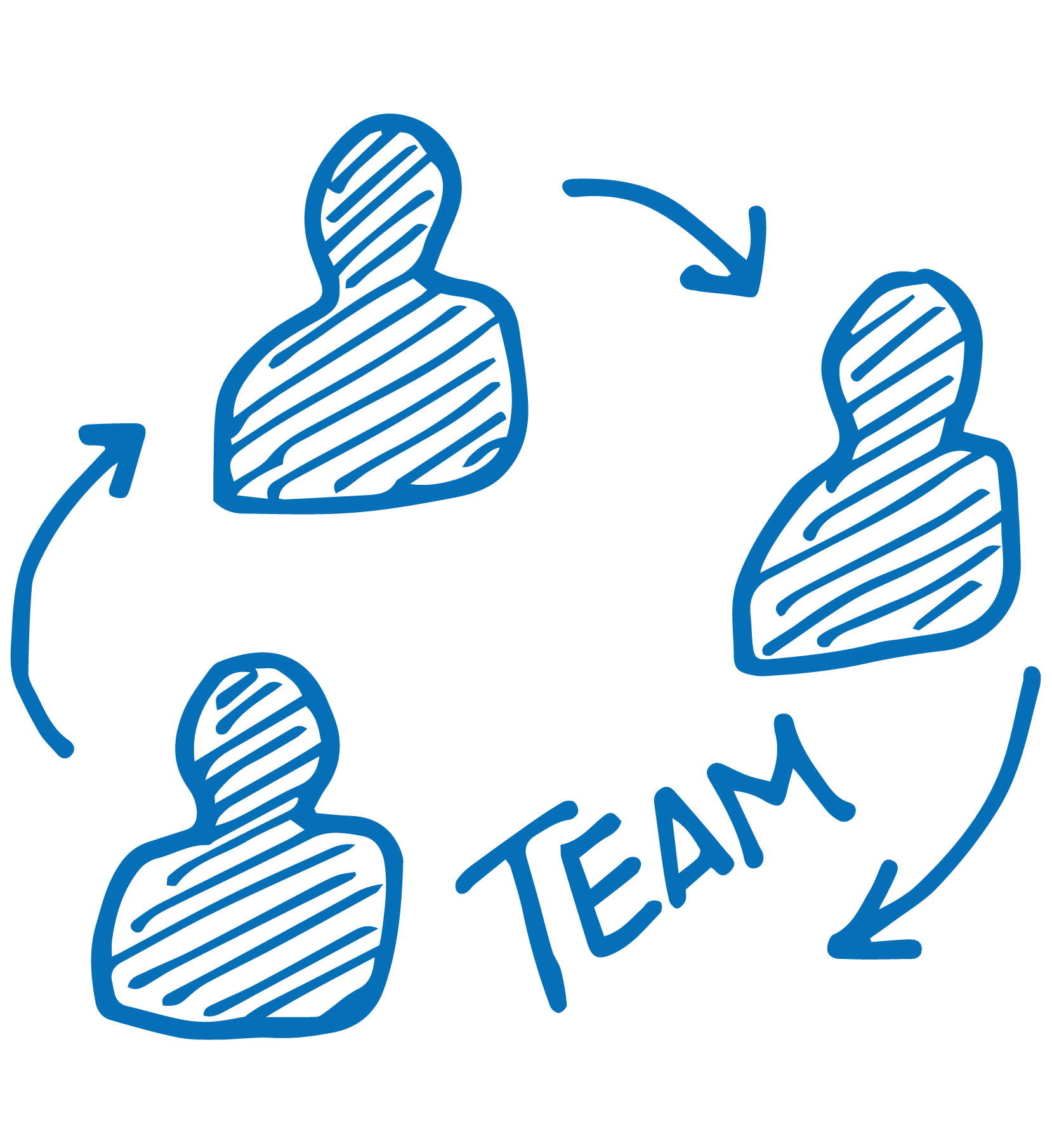 Team Icon - Drei Personen im Kreis