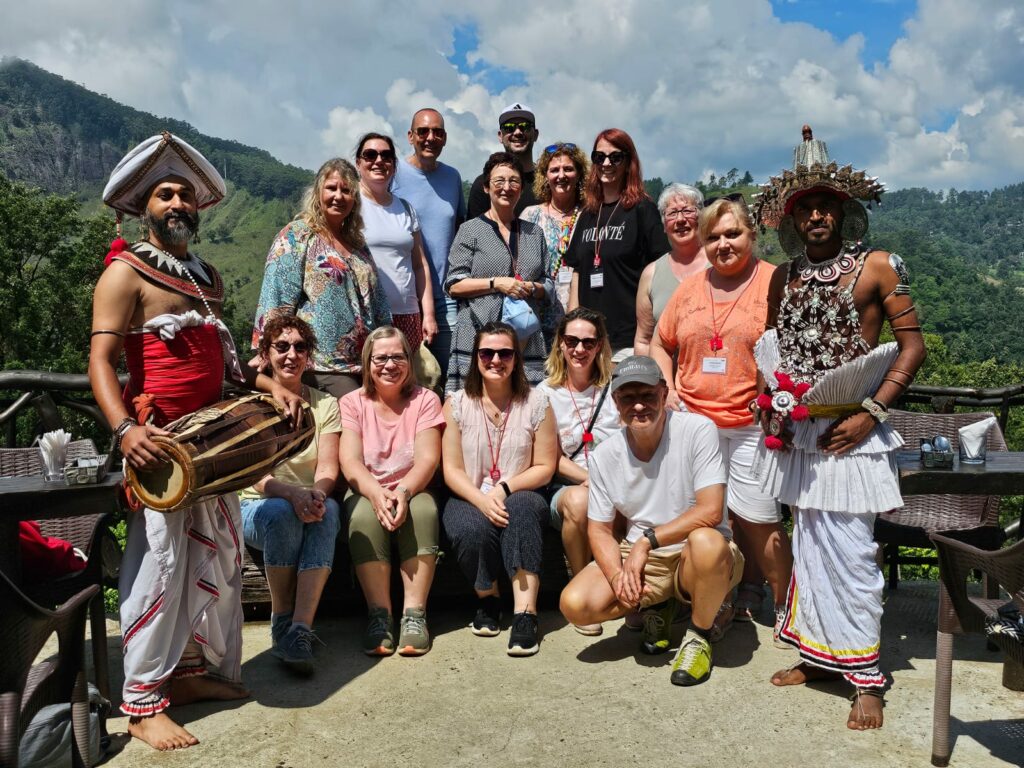 a group of people posing for a photo