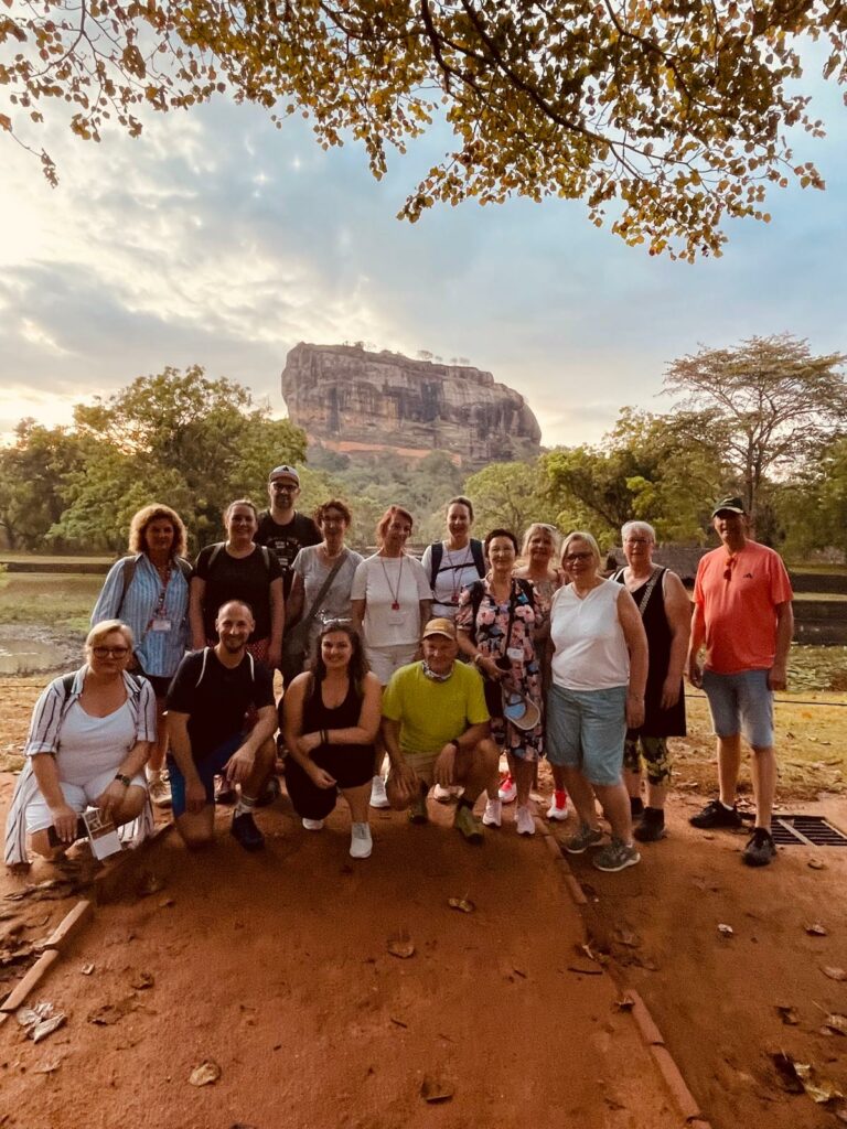 a group of people posing for a photo